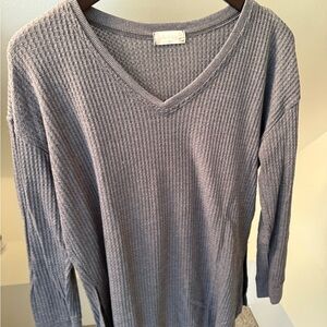 Altar'd State Waffle V-neck sweater